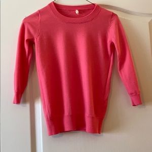 Jcrew pink crew neck. 100% merino wool.